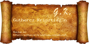 Guthercz Krisztián névjegykártya